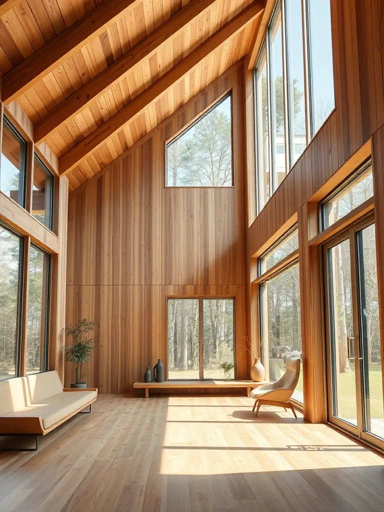 A high-quality architectural photo of a modern sustainable w